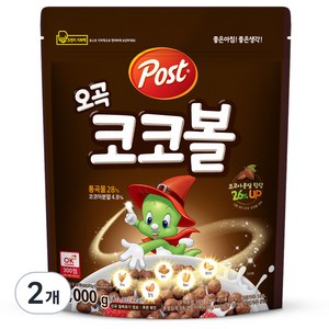 포스트 오곡 코코볼 시리얼, 1kg, 2개