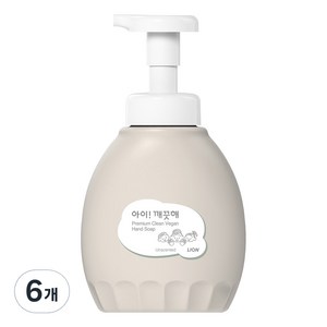 아이깨끗해 프리미엄 클린 비건 폼 핸드솝 무향, 450ml, 6개