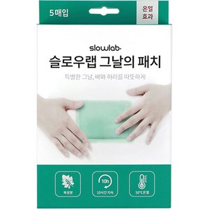 슬로우랩 그날의패치 핫팩 5p, 1개