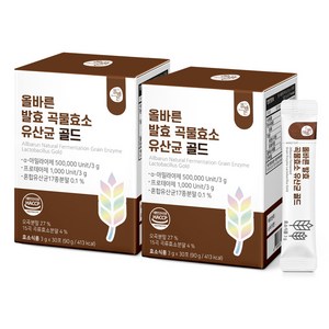 올바른건강식품 발효 곡물효소 유산균 골드 30p, 90g, 2개