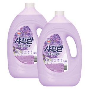 샤프란 섬유유연제 릴렉싱아로마 본품, 3.1L, 2개