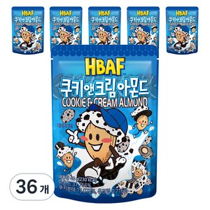 바프 쿠키앤크림 아몬드, 40g, 36개