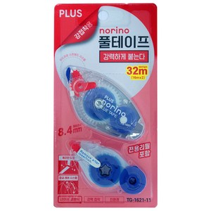 플러스 노리노 풀테이프 본체 + 리필 밸류팩 TG-1621-11, 레드 + 블루, 1개