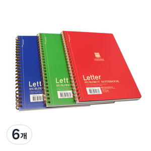 OXFORD 절취스프링 Letter 좌철노트 90매, 랜덤 발송, 6개