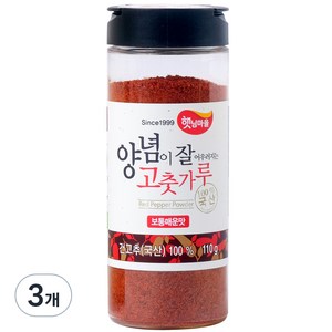 햇님마을 양념이 잘 어우러지는 국산 고춧가루 보통매운맛, 3개, 110g