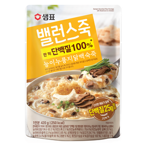 샘표 밸런스죽 능이누룽지닭백숙죽, 420g, 1개