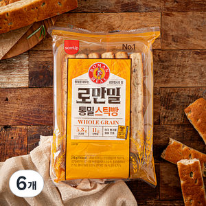 삼립 로만밀 통밀 스틱빵, 210g, 6개