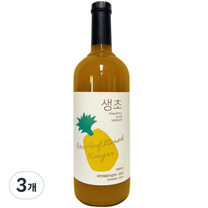 생생초 생초 파인애플, 1L, 3개