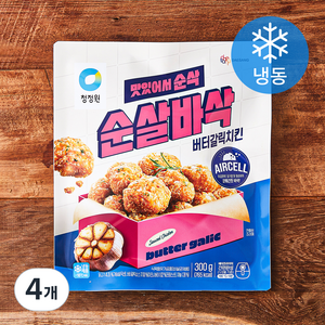 청정원 순살바삭 버터갈릭치킨 (냉동), 300g, 4개