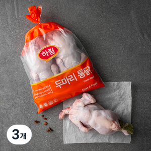 하림 두마리 통닭 (냉장), 2kg, 3개