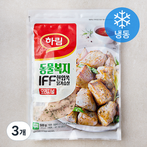 하림 동물복지 인증 IFF 한입쏙 닭가슴살 오리지널 (냉동), 500g, 3개