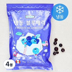 웰프레쉬 냉동 페루산 블루베리 (냉동), 1kg, 4개