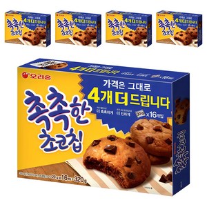 오리온 촉촉한 초코칩, 320g, 5개