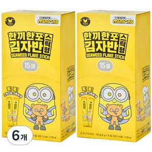 만전김 미니언즈 한끼한포 스틱 김자반, 150g, 6개