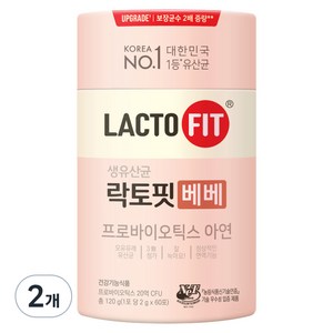 락토핏 베베 유산균 60포, 120g, 2개