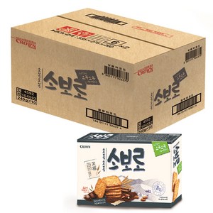 크라운 소복소복 소보로 과자, 240g, 10개