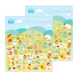 쁘띠팬시 스티커, da5310 baby duck, 2개