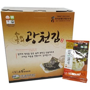 광천김 웰빙 재래맛김 식탁용, 15g, 15개