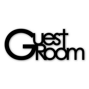 디자인신드롬 Guest room 문패/도어사인, 블랙