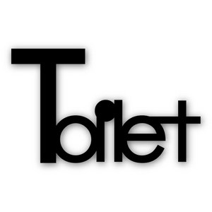 디자인신드롬 Toilet 문패/도어사인, 블랙