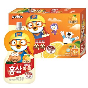 팔도 뽀로로 홍삼쏙쏙 건강음료 100ml, 1L, 1개