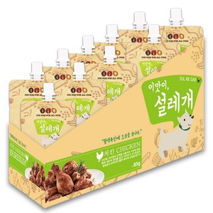 펫더맨 짜먹는 강아지간식 설레개 85g, 치킨맛, 10개