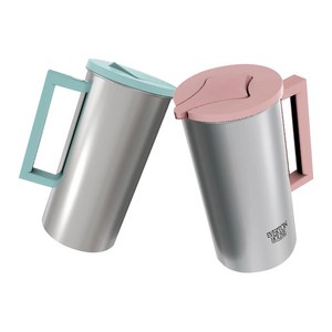 에버튼하우스 스텐인레스 별 물병 커플 2종 세트, PINK + MINT, 1.6L, 1세트