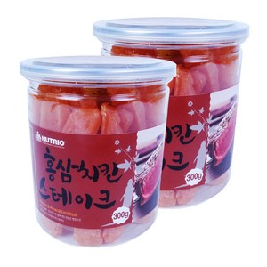 뉴트리오 스테이크 반려견 간식, 홍삼 + 치킨 혼합맛, 300g, 2개