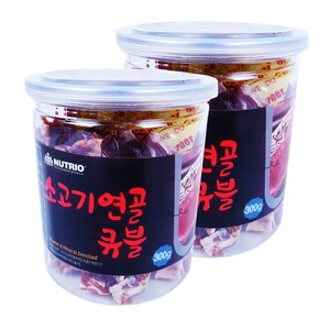 뉴트리오 스테이크 반려견 간식, 소고기연골큐블맛, 300g, 2개