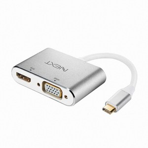 넥스트유 이지넷유비쿼터스 Type C to HDMI + VGA 컨버터 NEXT-2252TCHV, 1개