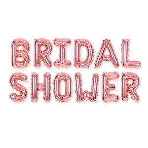 조이파티 BRIDAR SHOWER 은박풍선 세트, 로즈골드, 1세트