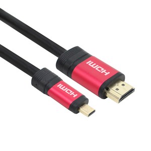 넥시 레드 메탈 MICRO HDMI V2.0 모니터 케이블, 1개, 5m