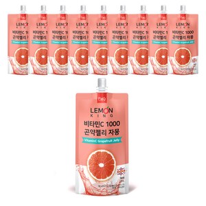 레몬킹 비타민C 1000 곤약젤리 자몽, 130ml, 10개