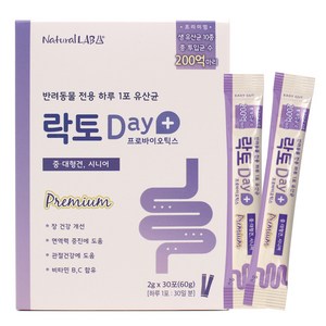 굿데이 반려동물 락토데이 프리미엄 200억 프로바이오틱스 영양제 30p, 시니어, 60g, 1개