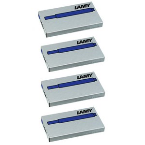 LAMY T10 만년필용 일회용 잉크 카트리지 5p, blue black, 4개