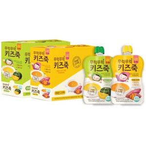 이유케어스 무럭무럭 키즈죽 100g, 단호박, 고구마맛, 14개