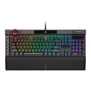 커세어 K100 RGB PBT 기계식 유선 일반형 키보드, RGP0095, 은축