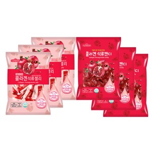 일광제과 콜라겐 석류젤리 250g x 3p + 콜라겐 석류캔디 250g x 3p, 1세트