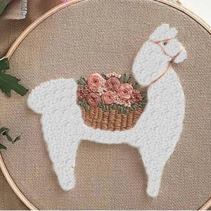 에이엘비 이지자수 DIY키트 15cm, 1세트, 화이트알파카2