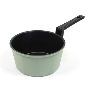 키친아트 국산 모던그린 IH 프리미엄 소스팬, 16cm, 외장(그린) + 내장(블랙) + 손잡이(블랙)