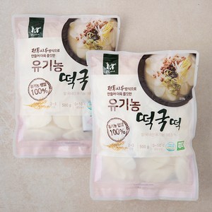 떡찌니 유기농 떡국떡, 500g, 2개