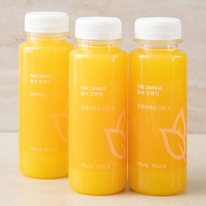 올가니카 퓨어 오렌지, 190ml, 3개