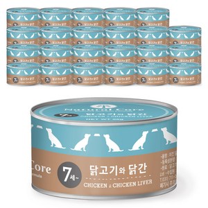 네츄럴코어 반려견 간식 치킨닭간캔 95g, 닭고기, 24개