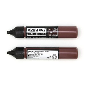 시넬리에 애브스트랙트 아크릭 3D 라이너 물감 211 Bunt Sienna 2p, 27ml, 1색