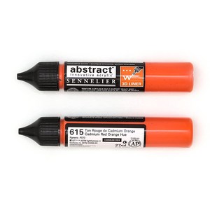 시넬리에 애브스트랙트 아크릭 3D 라이너 물감 615 Cadmium Red Oange Hue 2p, 27ml, 1색