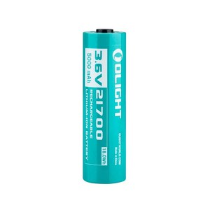 오라이트 21700 충전용 배터리 5000mAh, 블루, 1개