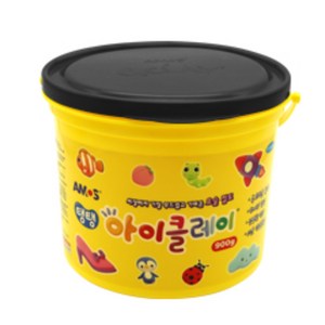 아모스 유아용 탱탱 아이클레이, 검정, 900g, 1세트