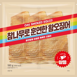 정화식품 참나무로 훈연한 왕오징어, 180g, 1개