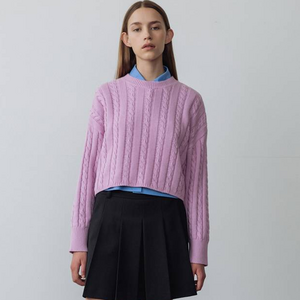 JSNY 여성용 Cashmere Cable knit Sweater JWSW2F903