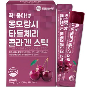 미쁨생활건강 딱 좋아 몽모랑시 타트체리 콜라겐 젤리 스틱 15p, 300g, 1개